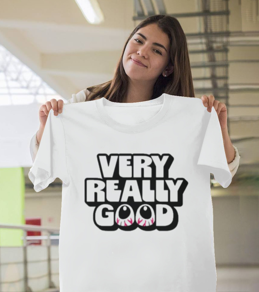 Very Really Good Eyes Pink and Black T-Shirt