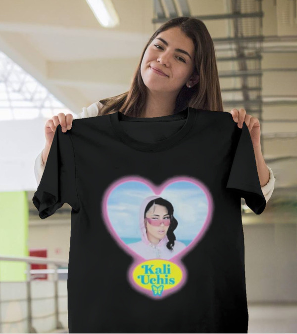 Kali Uchis Pastel Heart Portrait Butterfly T-Shirt