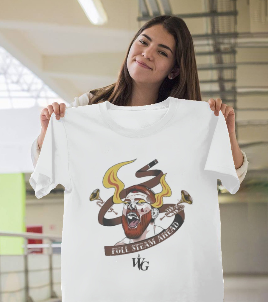 Matt The Steamrolla Frevola X Warrior Garden Full Steam Ahead Smoking Flaming Trumpet Beard T-Shirt