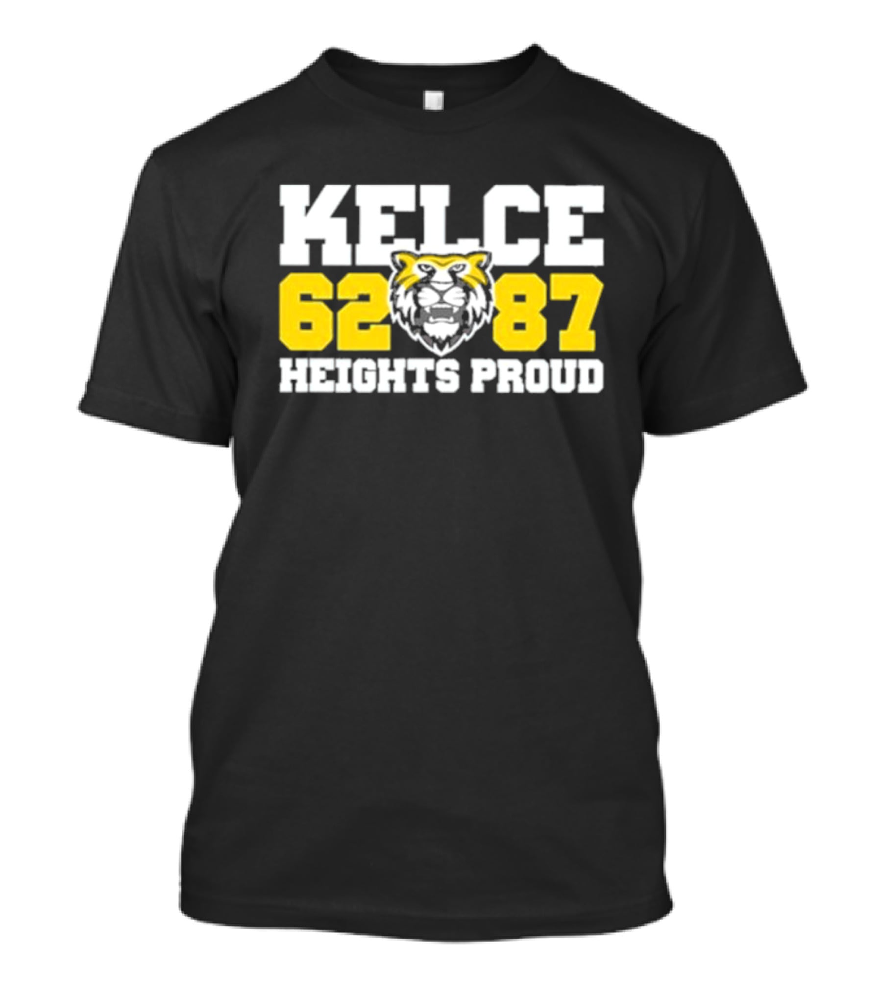 Kelce 62 87 Heights Proud Tiger Face T-Shirt
