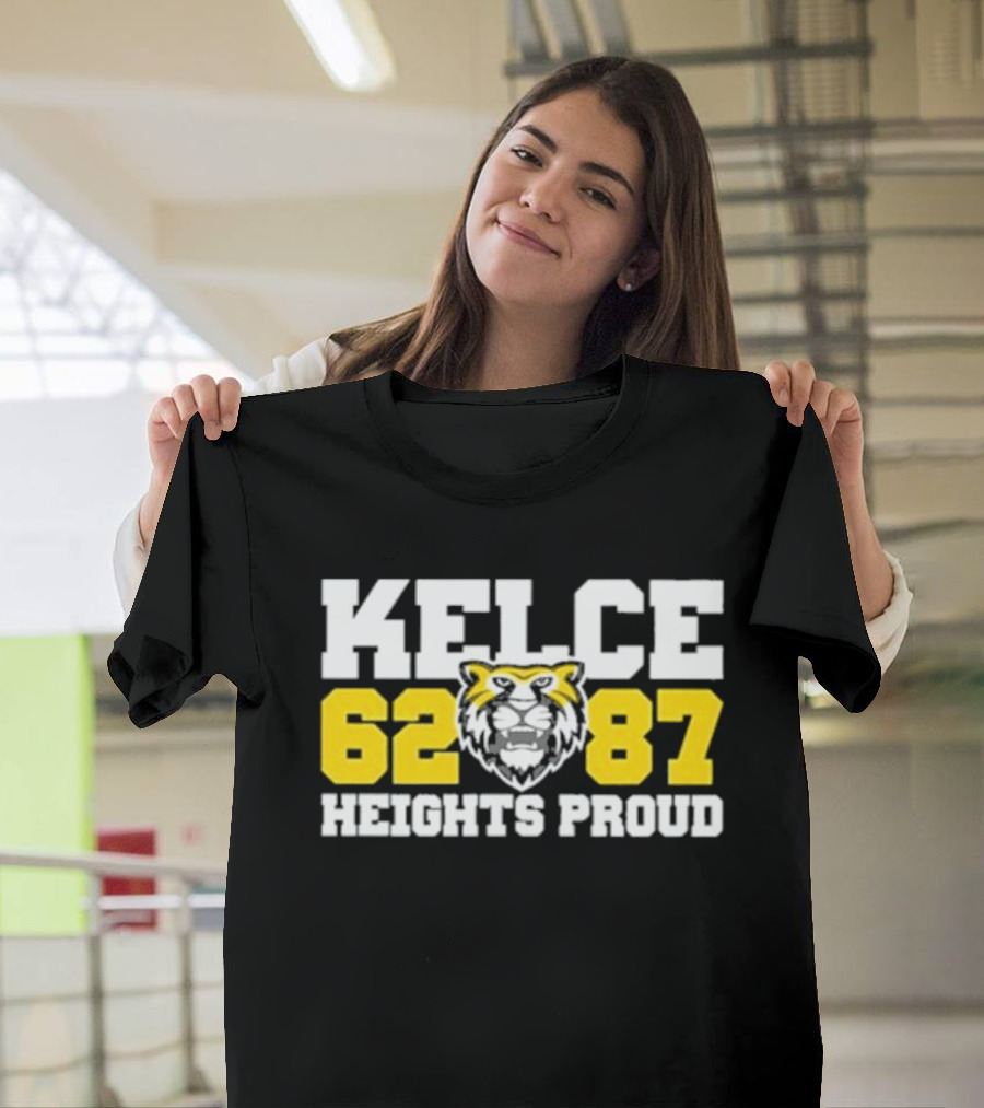 Kelce 62 87 Heights Proud Tiger Face T-Shirt