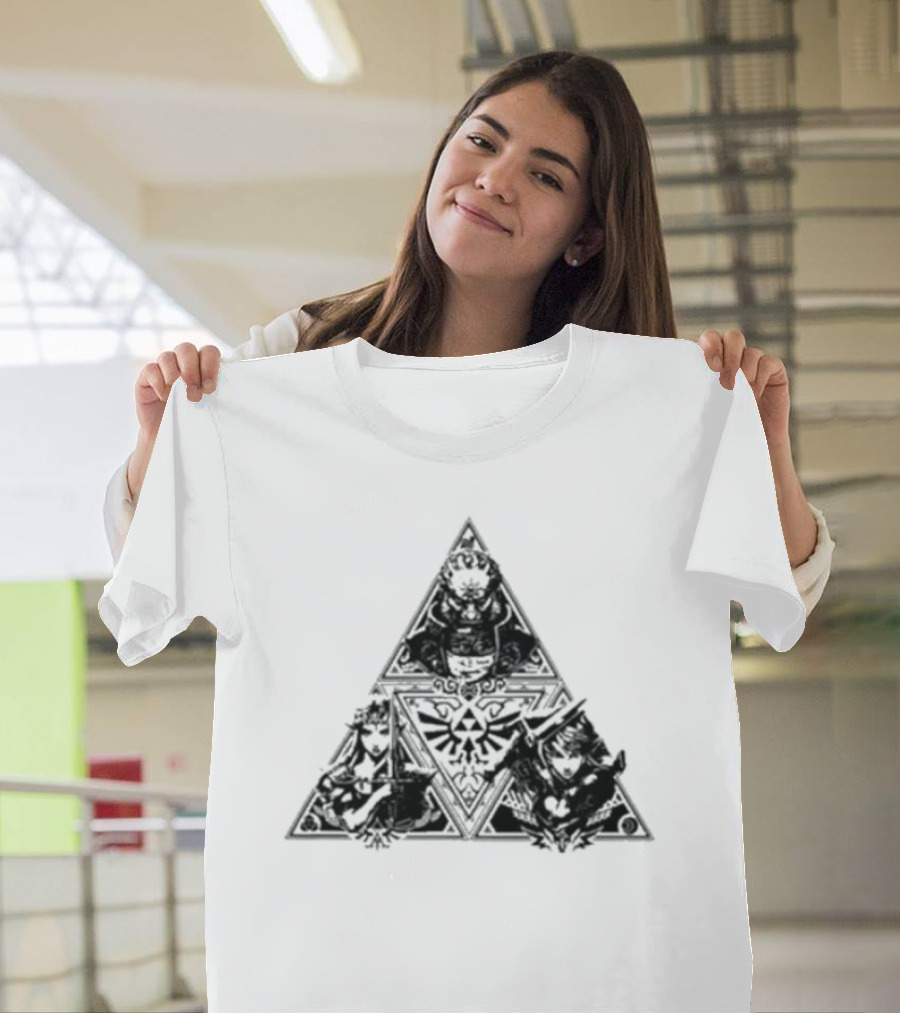 Tokyo Legend of Zelda Triforce Icon with Characters T-Shirt