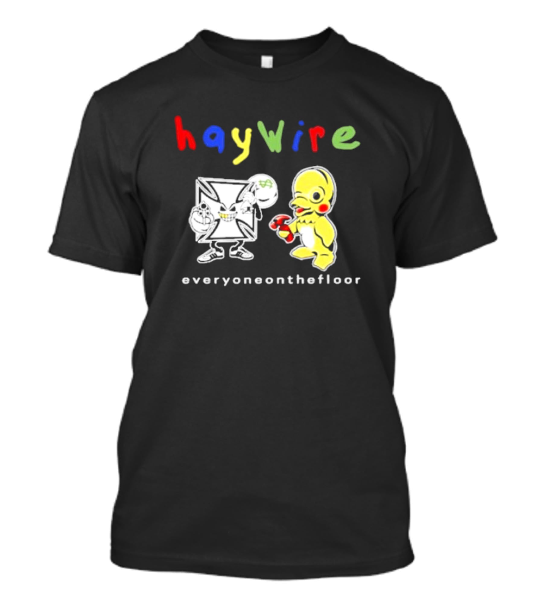 Haywire Everyoneonthefloor Colorful Cartoon Duo T-Shirt