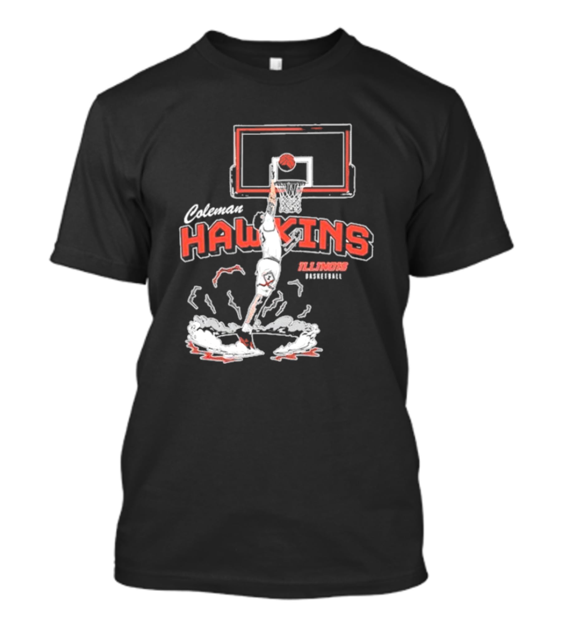 Coleman Hawkins Illinois Basketball Dunk T-Shirt
