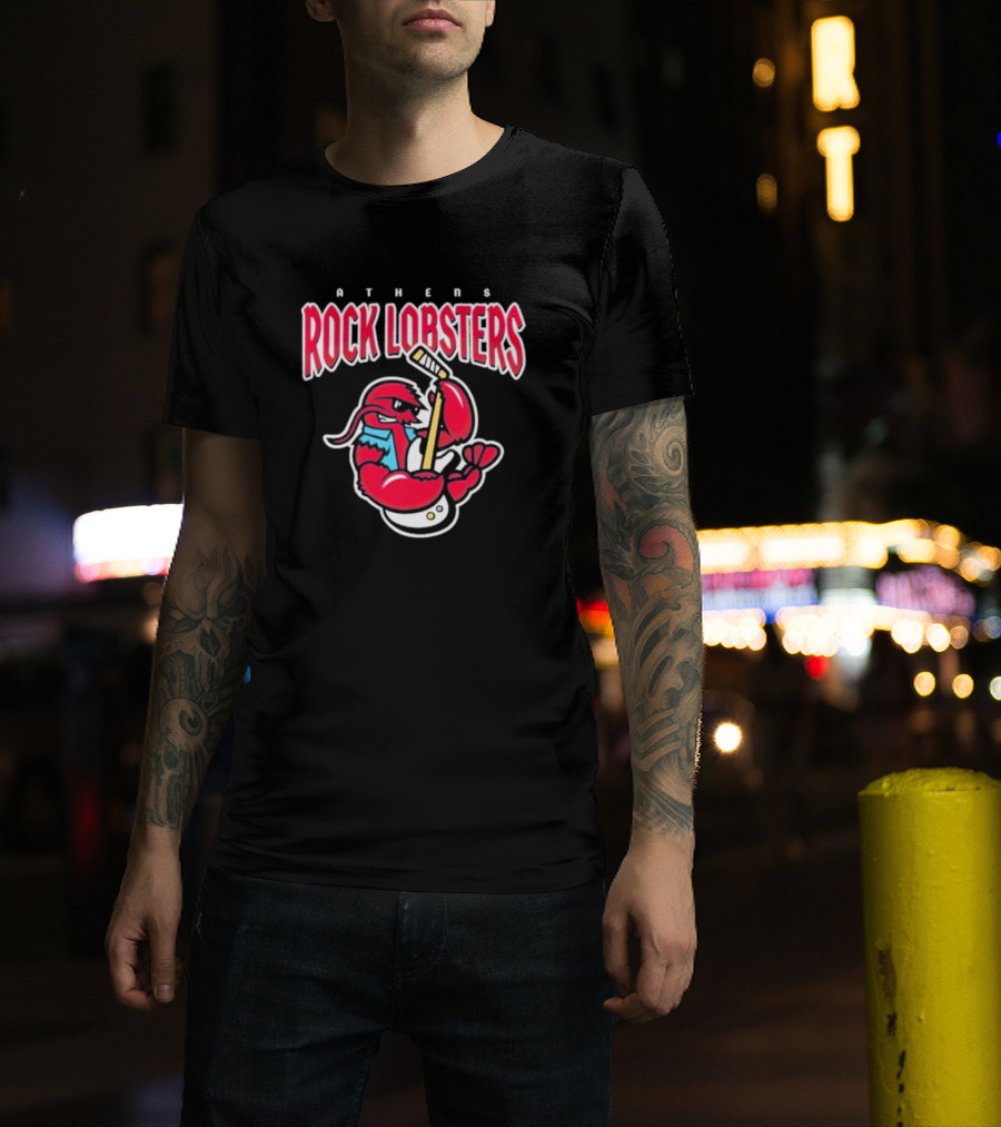 Athens Rock Lobsters Playing Guitar T-Shirt