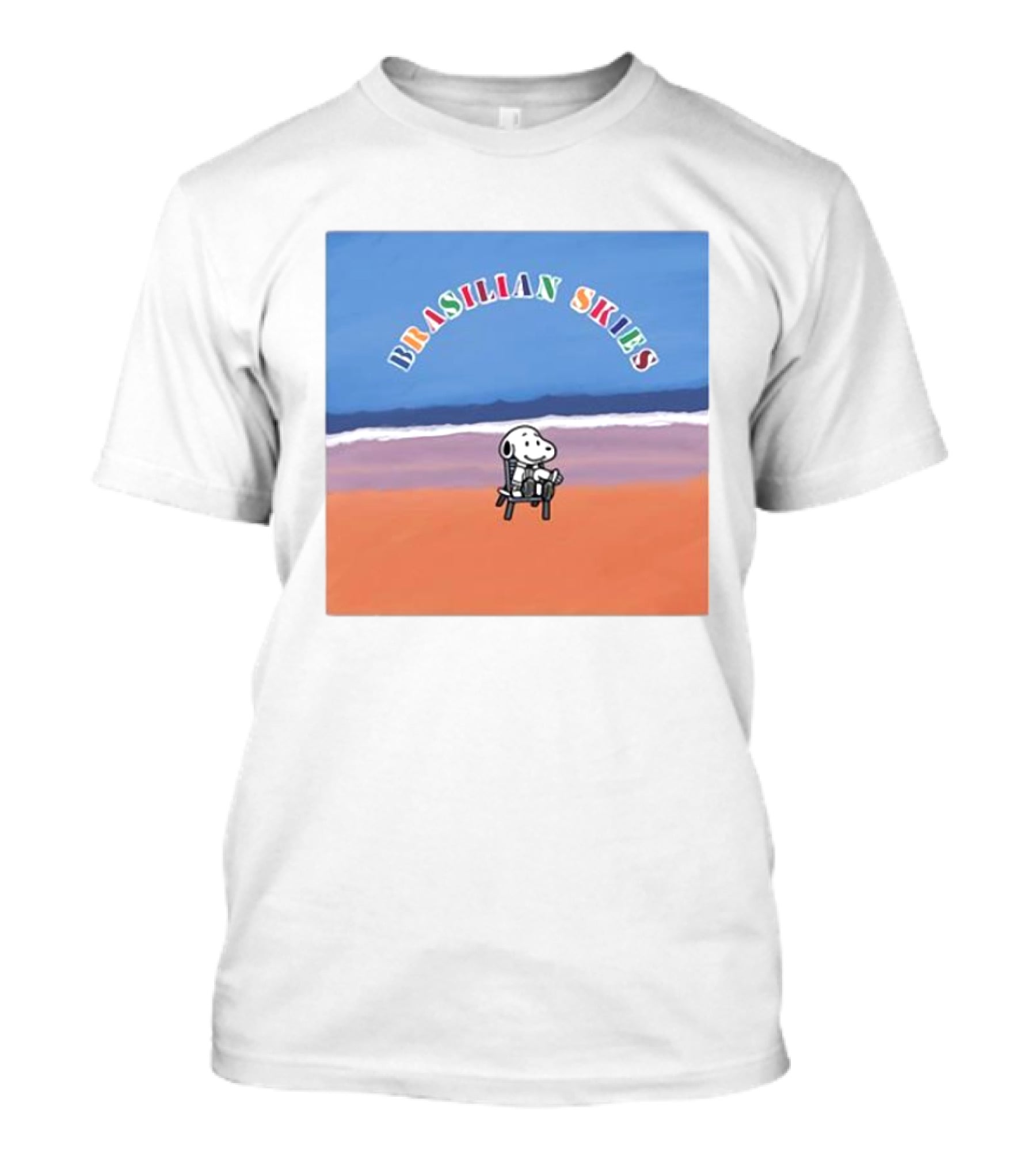 Brasilian Skies Snoopy Beach Scene T-Shirt