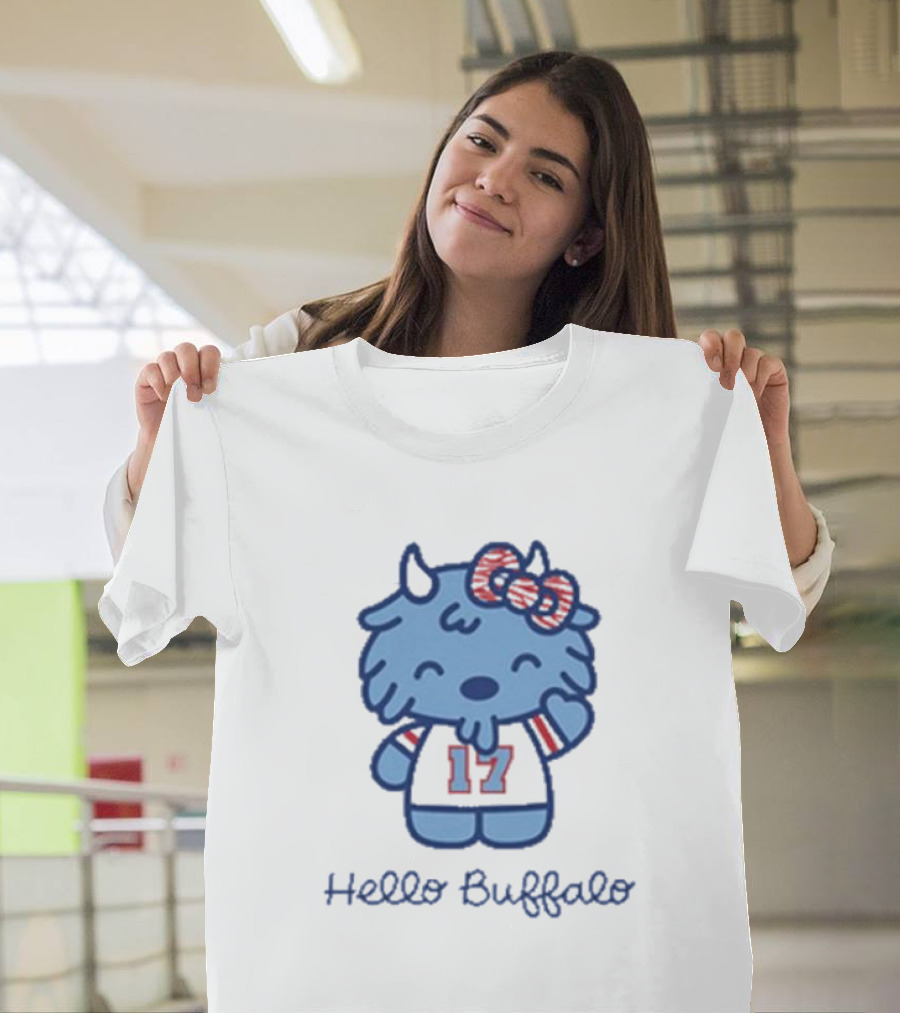 Hello Buffalo 17 Mascot Buffalo Bills T-Shirt