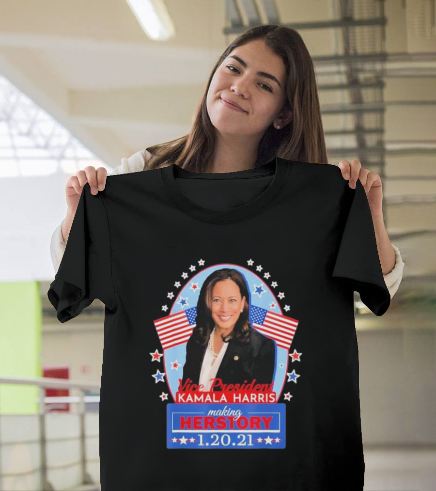 Vice President Kamala Harris Making Herstory 1.20.21 U.S. Flags Stars T-Shirt