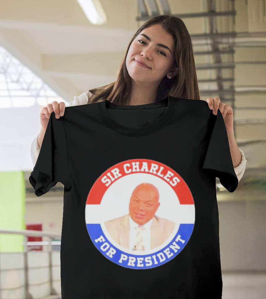 Sir Charles Barkley For President Campaign Circular Badge T-Shirt