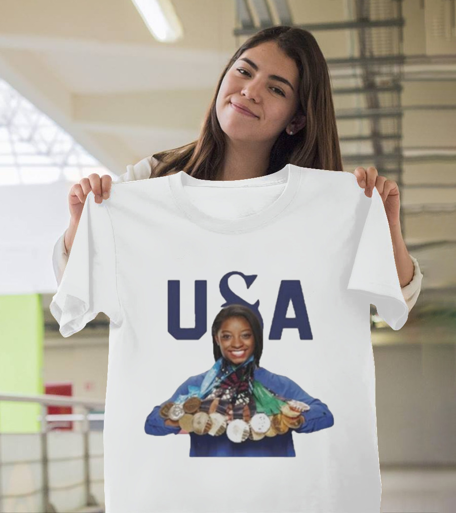 USA Simone Biles Paris Medals T-Shirt