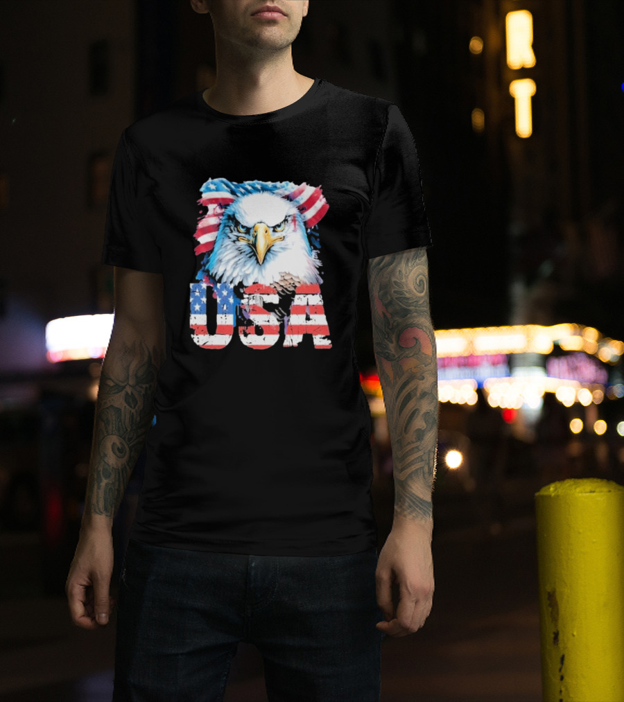 USA Patriot Eagle American Flag T-Shirt