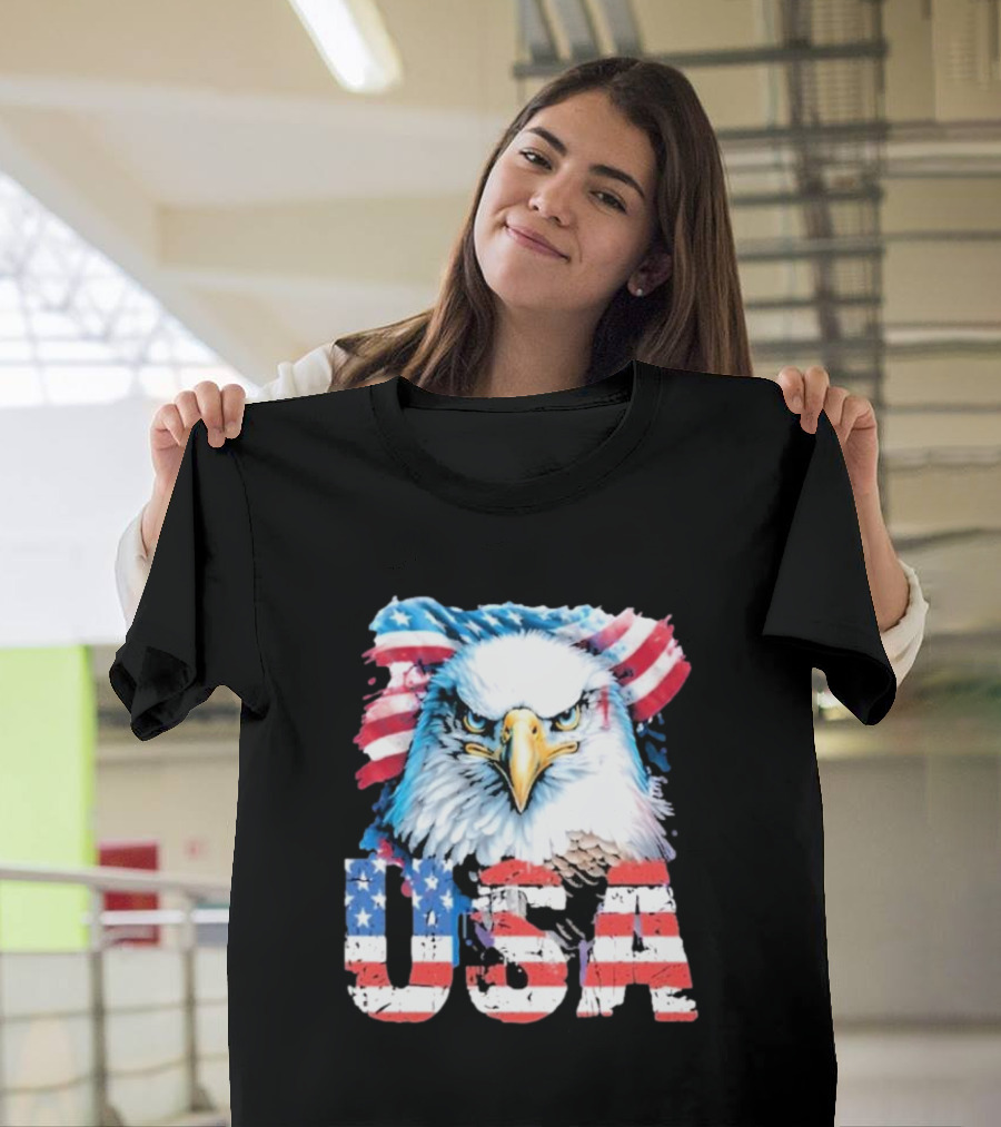 USA Patriot Eagle American Flag T-Shirt
