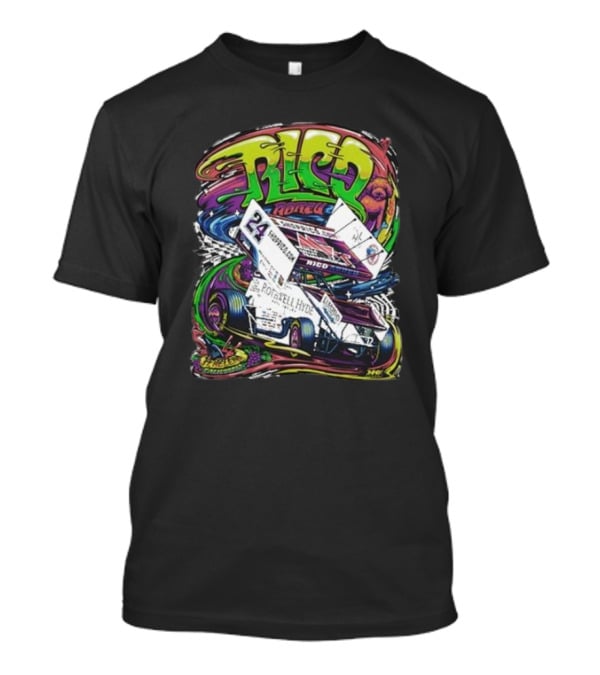 Rico Abreu Number 24 Vibrant Racing Car Youth Hidden Picture T-Shirt