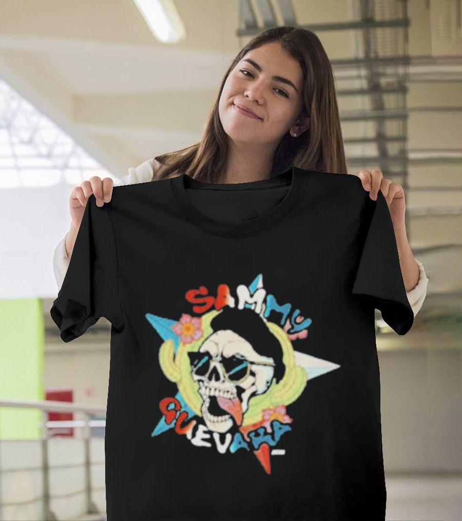 Sammy Guevara Skull with Sunglasses and Colorful Star T-Shirt
