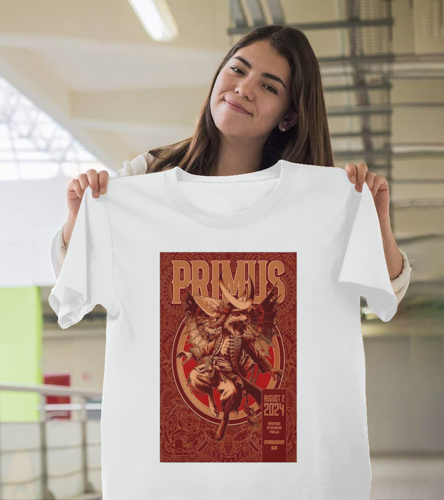 PRIMUS August 2 2024 Breese Stevens Field Madison WI T-Shirt