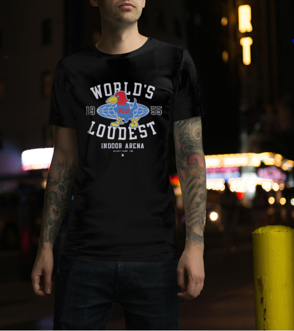 KU World's Loudest Indoor Arena 1955 Allen Fieldhouse Retro T-Shirt