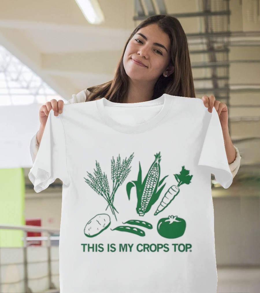 Raygun This Is My Crops Top with Vegetables Corn Carrot Tomato Peas Wheat T-Shirt
