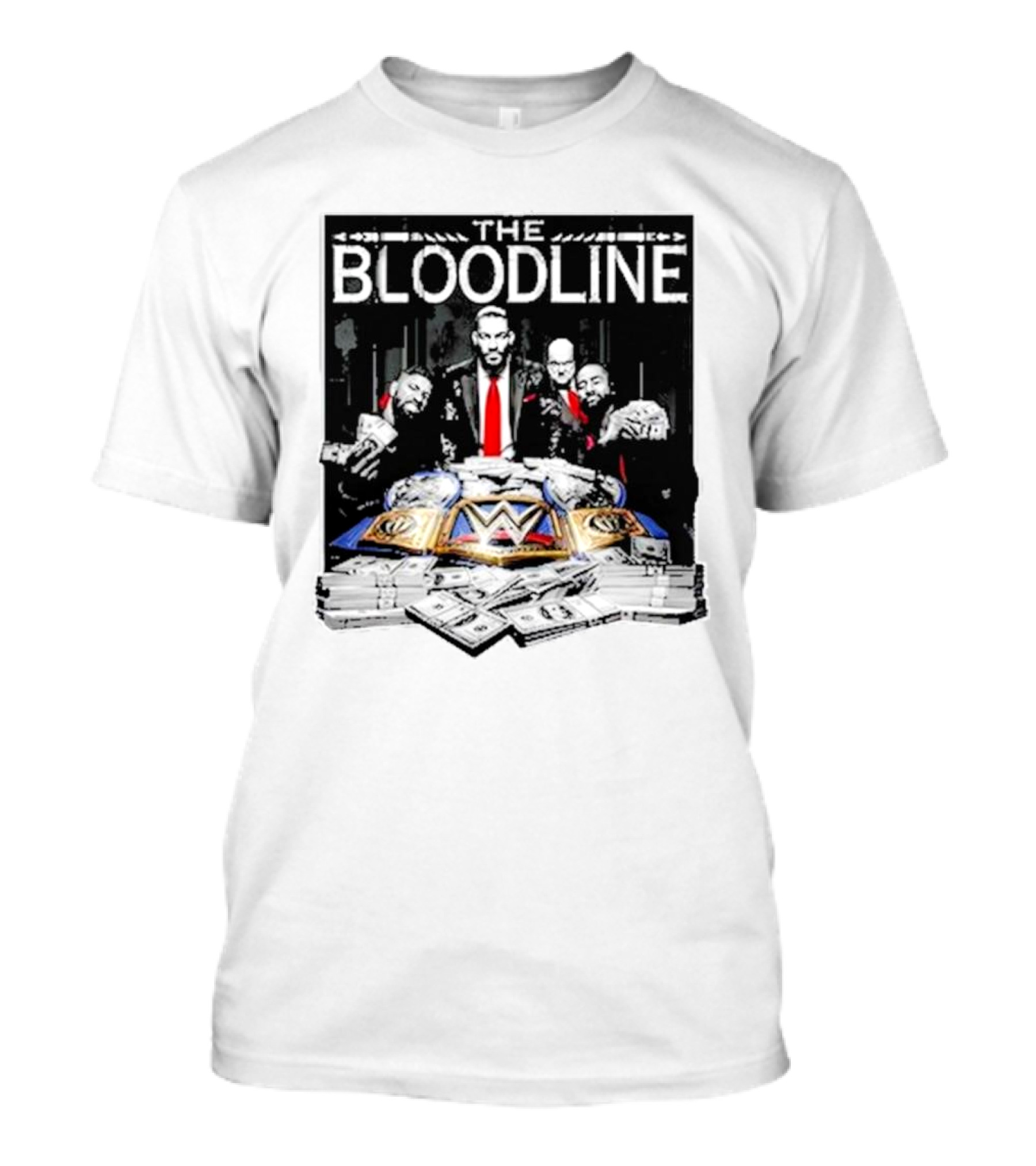 WWE Roman Reigns The Bloodline Championship Titles And Cash T-Shirt