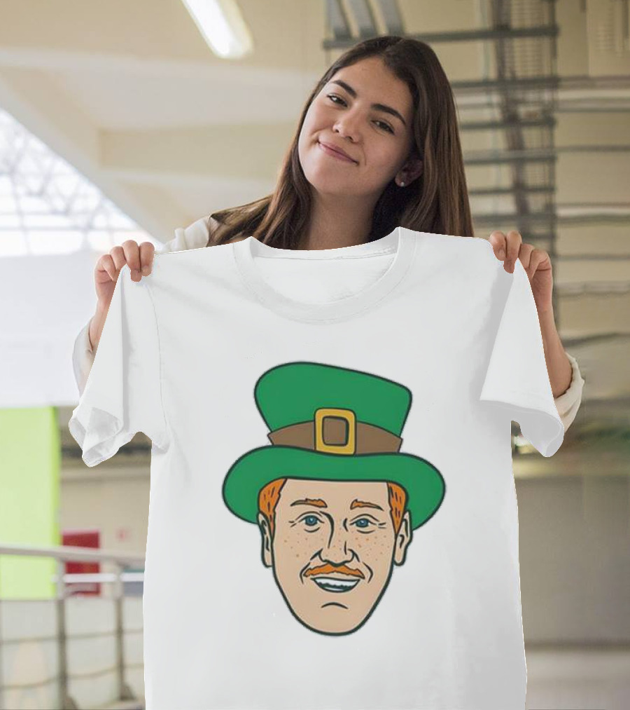 St. Mooktrick’s Day Happy Leprechaun Face with Green Hat T-Shirt