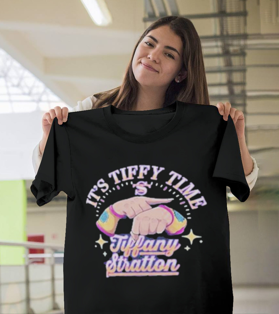Tiffany Stratton It's Tiffy Time with Stars and Colored Wristbands T-Shirt