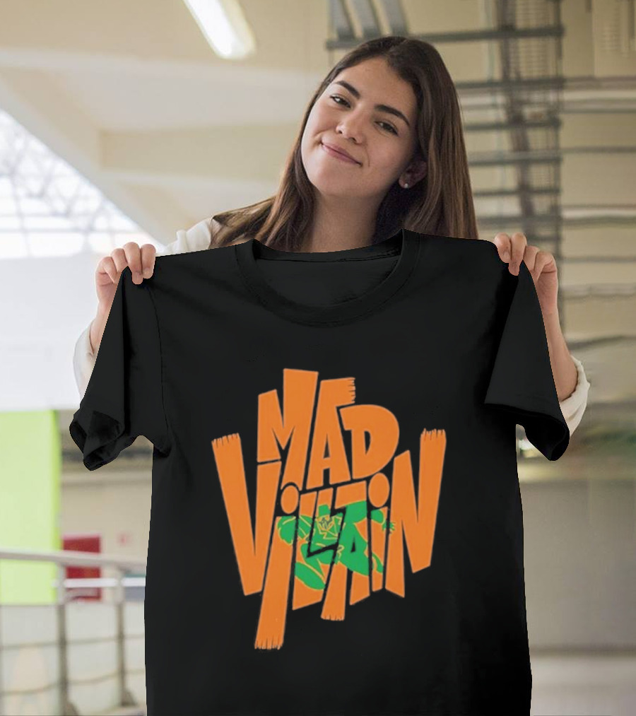 Mf Doom All Caps Madvillain Green Mask Mad Dash Villain T-Shirt