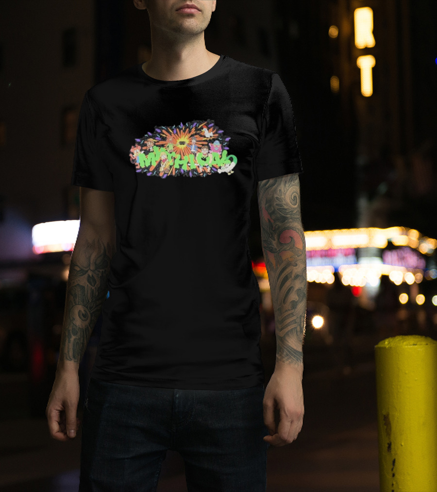 New Mythical ’90s Cartoon Characters Burst Mythical Explosion T-Shirt