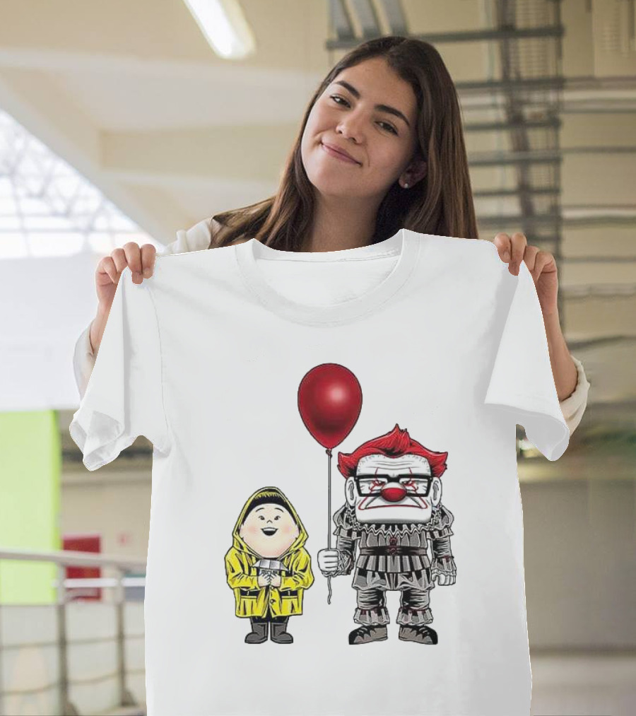Pennywise Carl Fredricksen Russell Halloween Balloon Duo T-Shirt