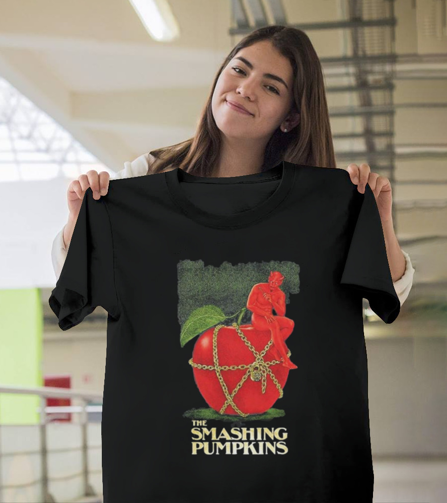 The Smashing Pumpkins Aug 5 2024 Citi Field Flushing NY Devil on Apple T-Shirt