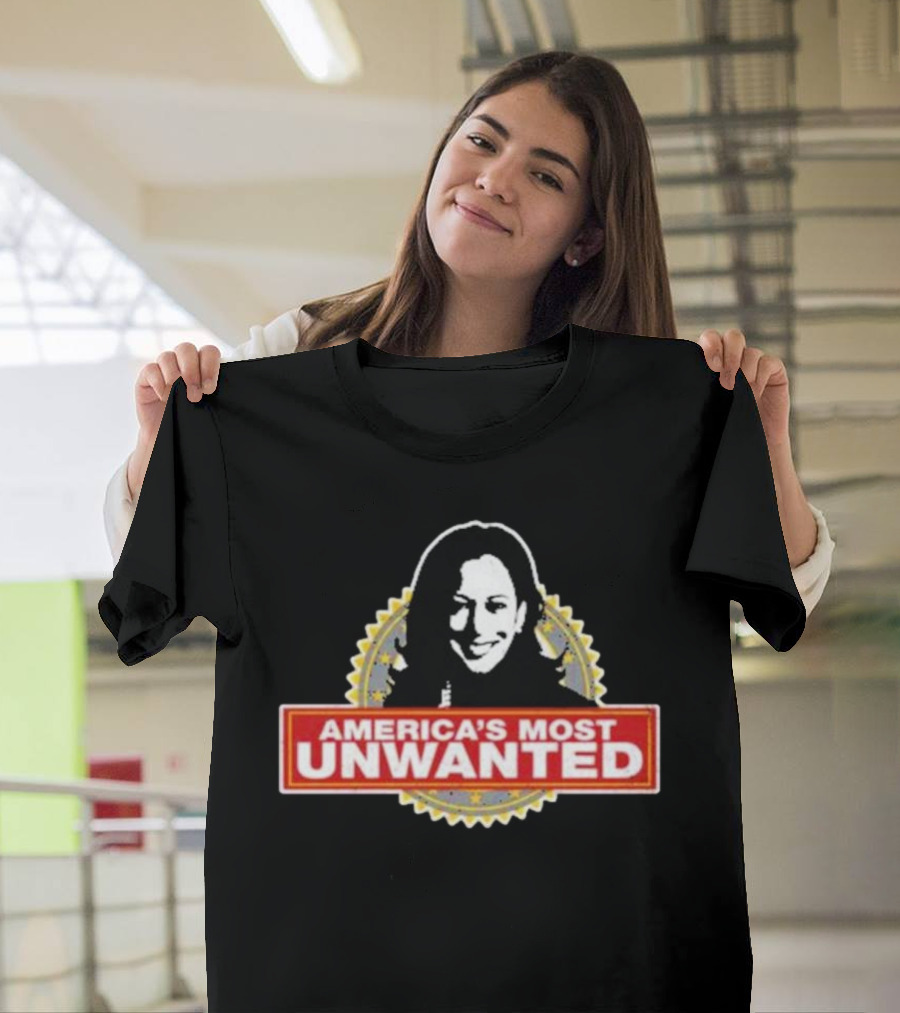 Harris America's Most Unwanted Black and Gold Badge T-Shirt
