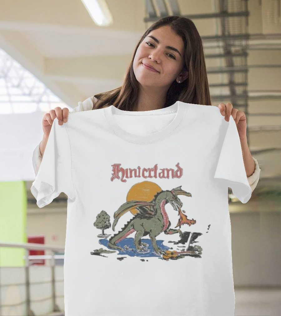 Hinterland Dragon with Orange Sun and Fire T-Shirt