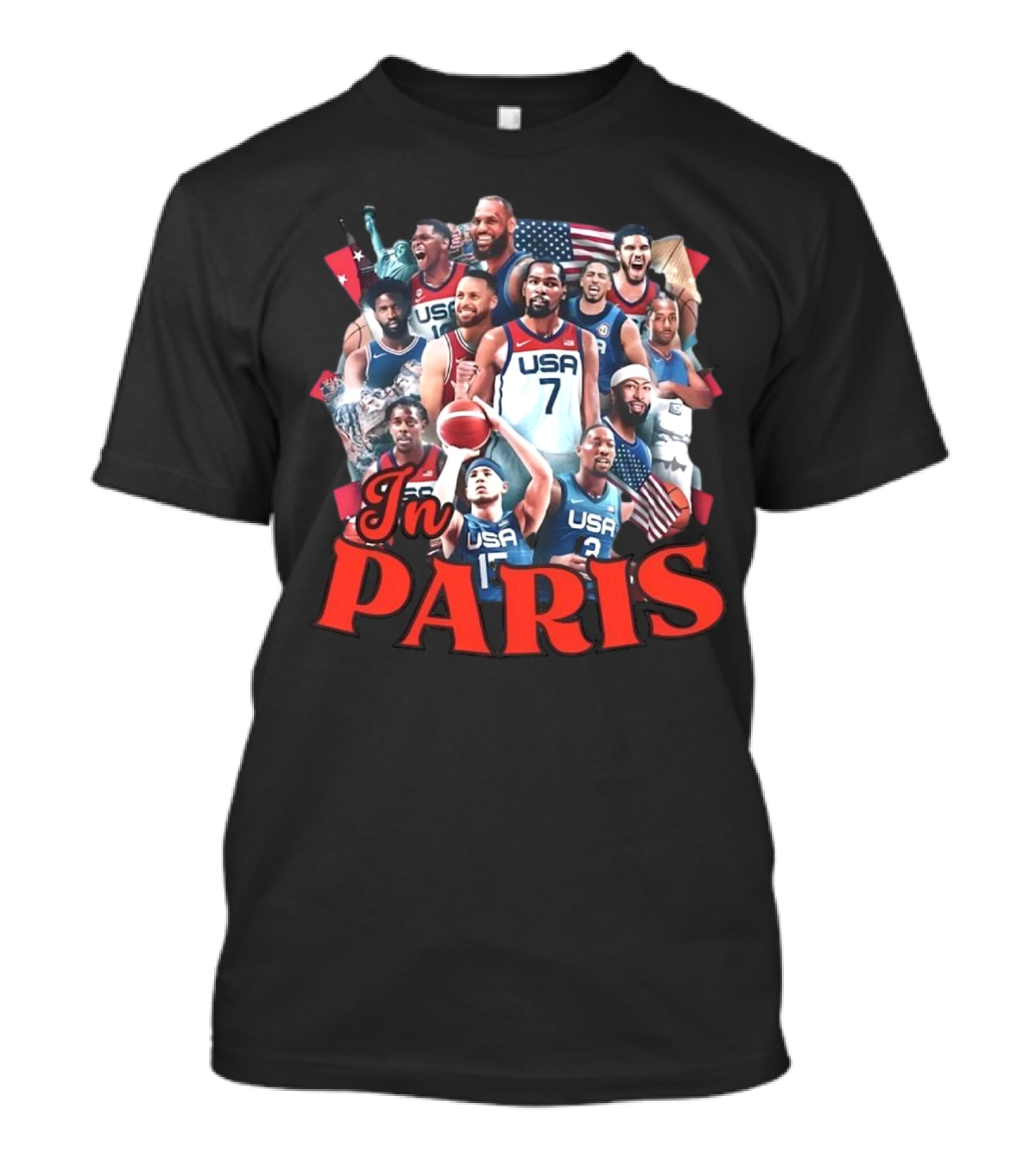 Team USA Basketball Legends In Paris T-Shirt