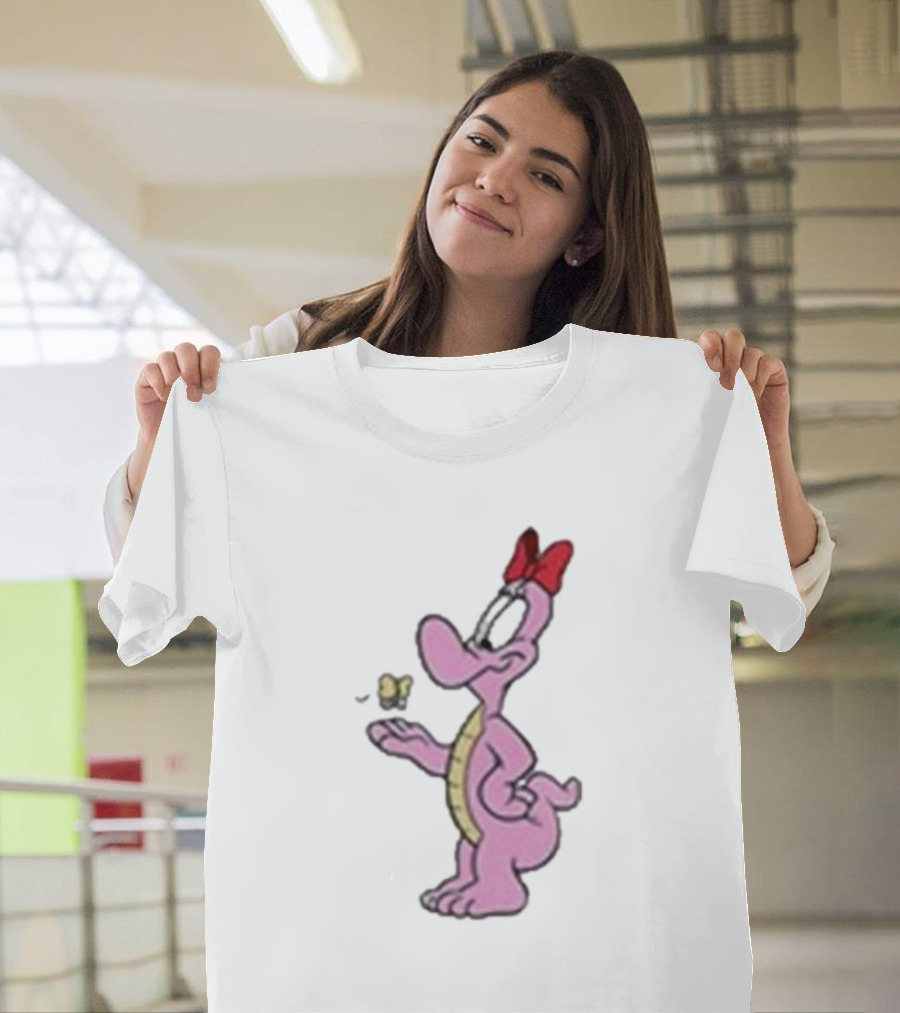 454 Life Baby Yoshi Bow Wearing Cartoon Character With Butterfly T-Shirt