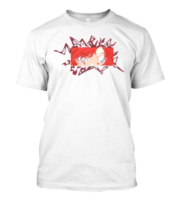 New Hiswattson Recharged Anime Eyes Red Hair Lightning Frame T-Shirt