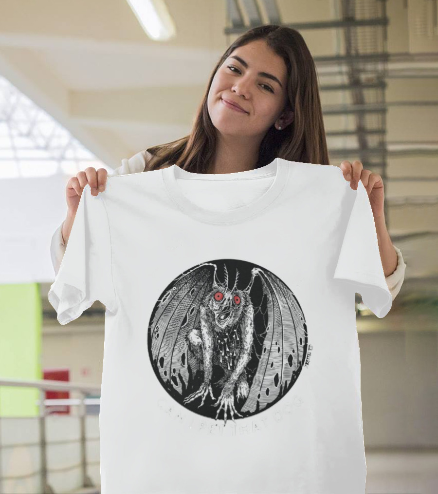 Punk With A Camera Merch Moth Man Can I Pet That Dog Spade.Ink T-Shirt