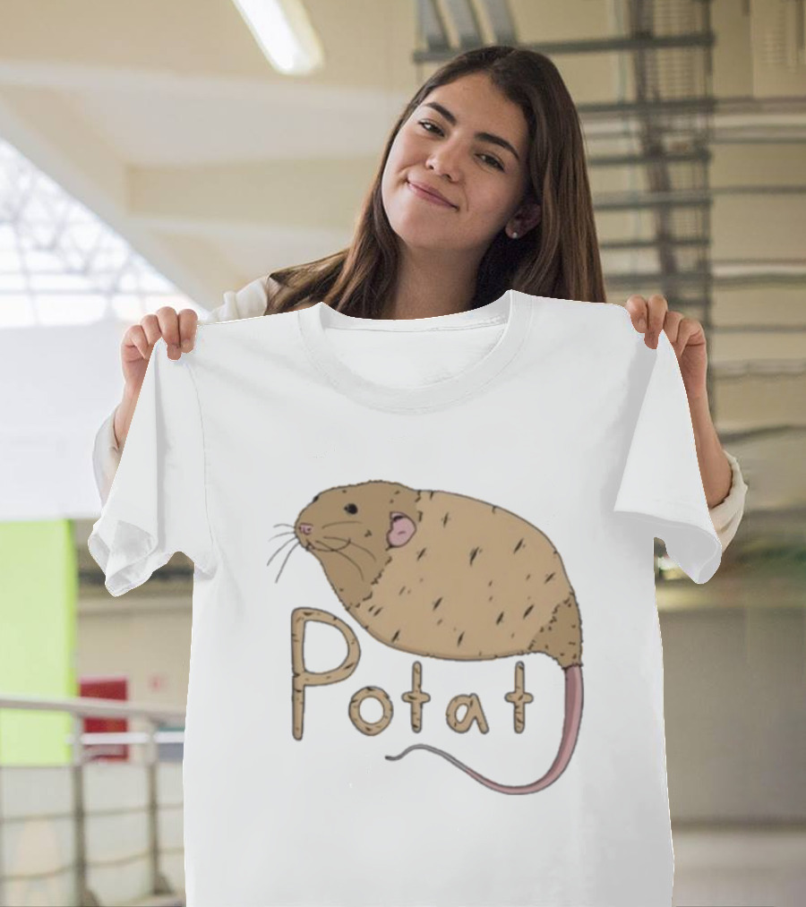 Grumpy Rat Potat Character Image T-Shirt