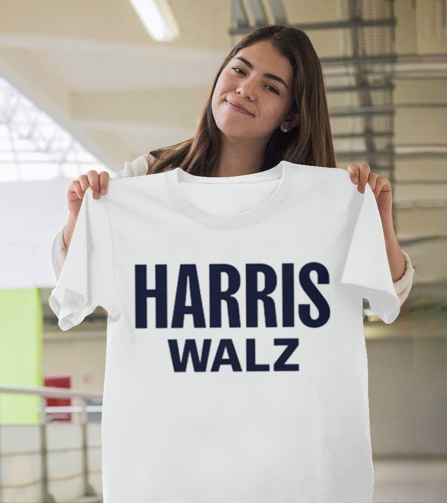 Harris Walz Bold Lettering T-Shirt