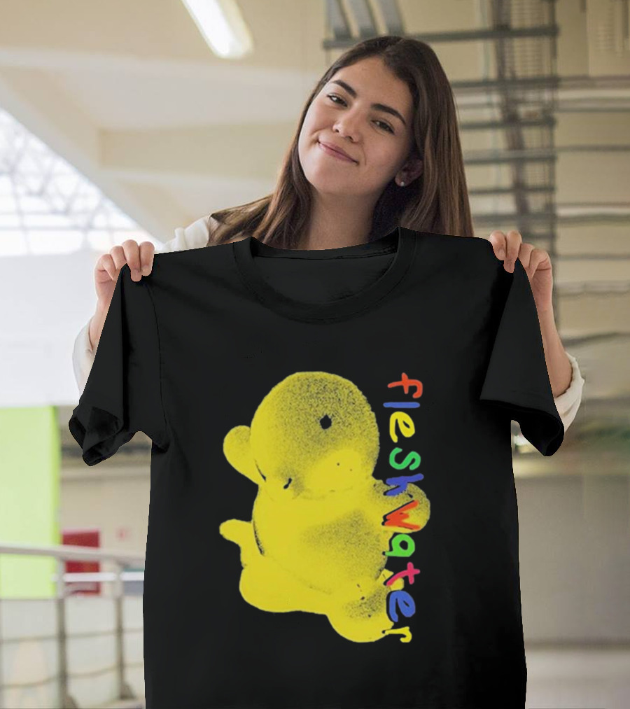 Fleshwater Colorful Text Yellow Ducky T-Shirt