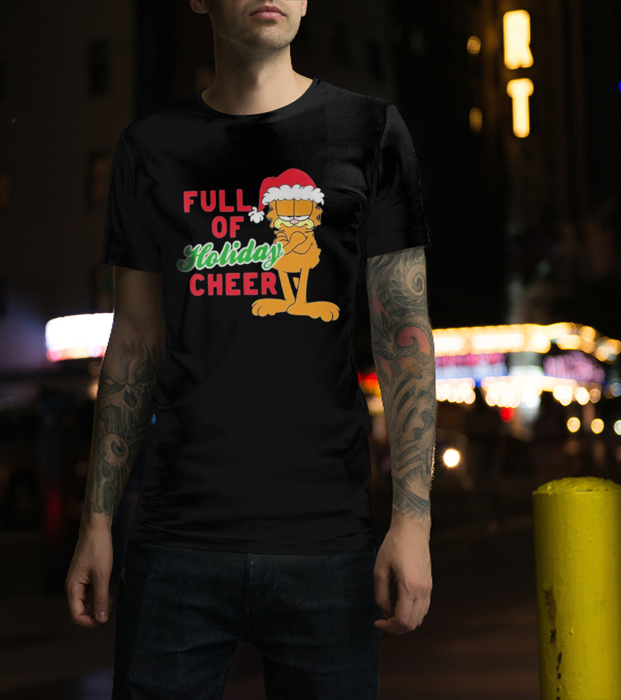 Garfield Full Of Holiday Cheer Ripple Junction T-Shirt