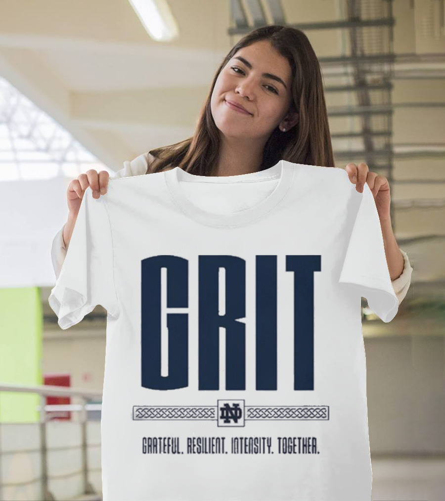 Marcus Freeman Grit Grateful Resilient Intensity Together Notre Dame Football T-Shirt