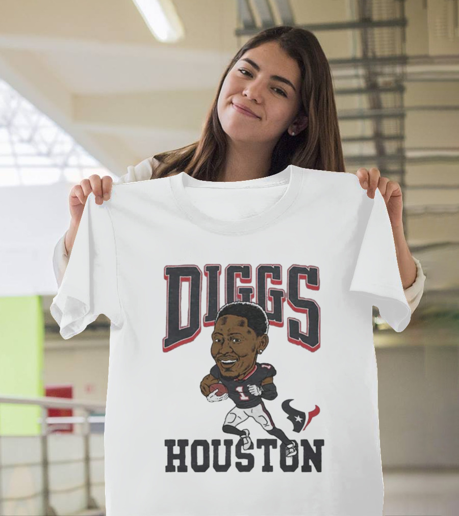 Diggs Houston Texans Football Player Caricature T-Shirt