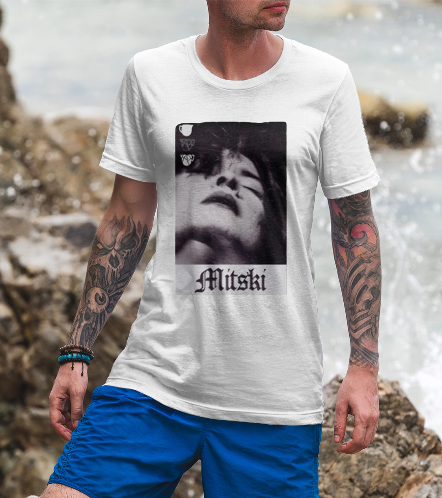Mitski Gothic Black And White Portrait T-Shirt