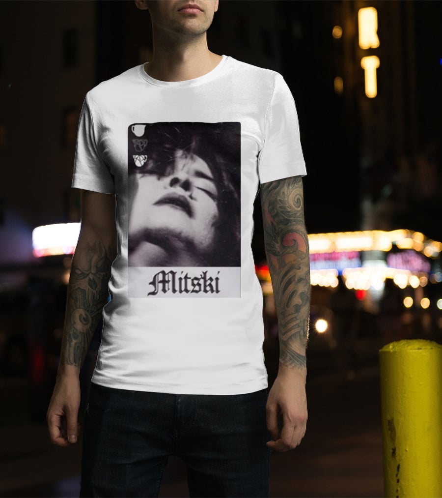 Mitski Gothic Black And White Portrait T-Shirt
