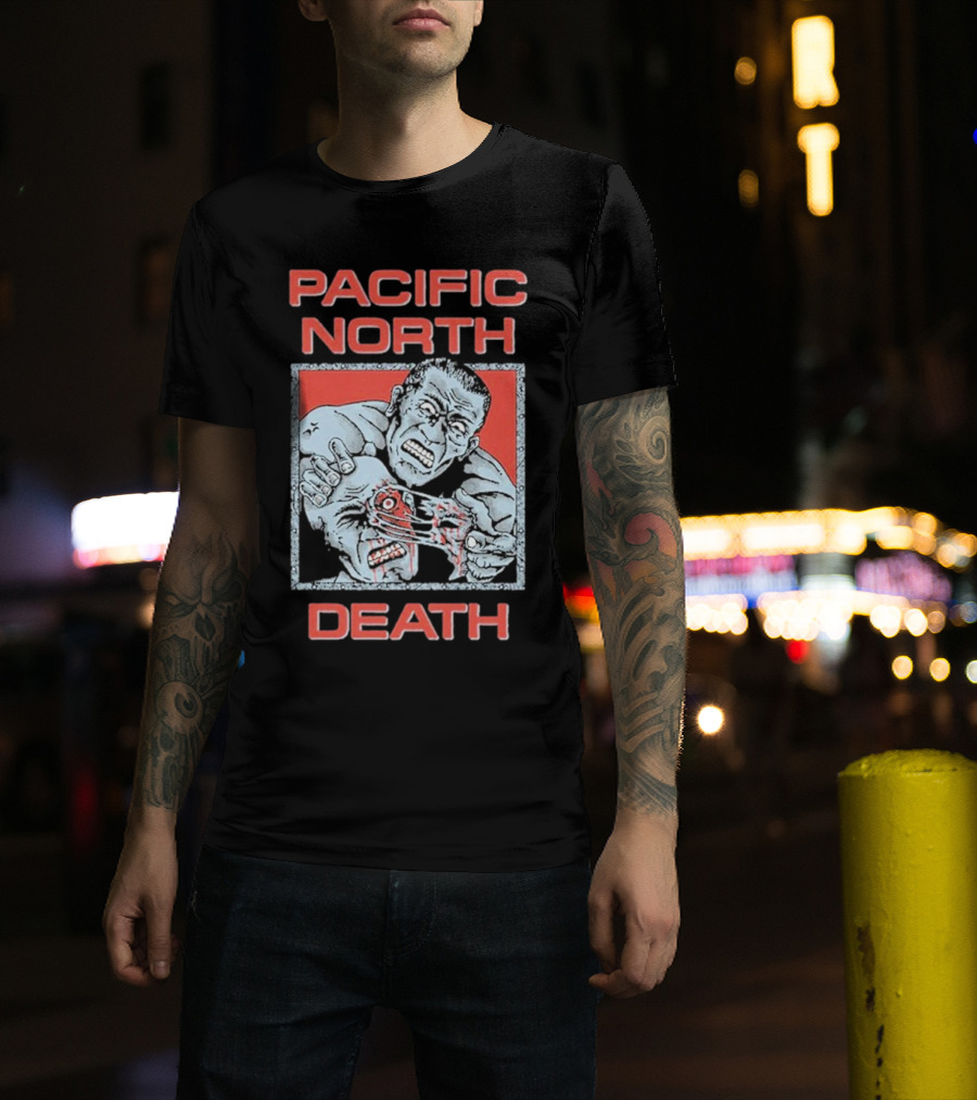 Pacific North Death Facerip Brutal New T-Shirt