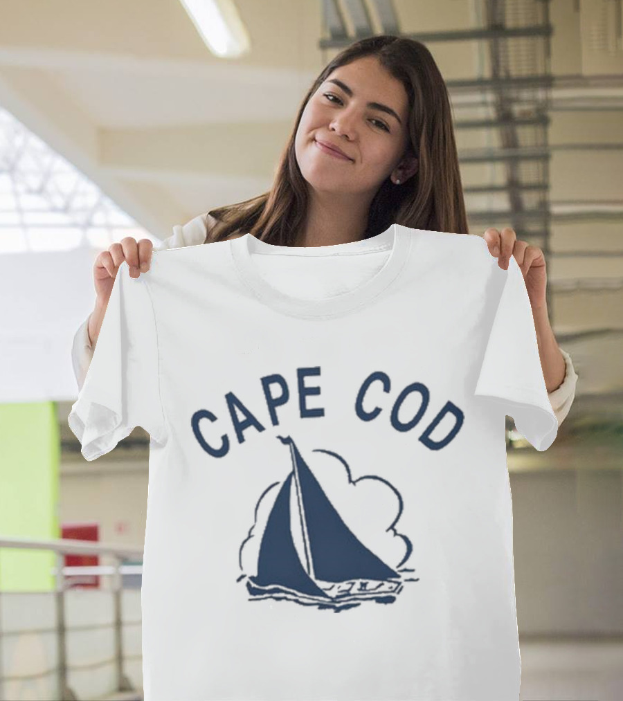 Cape Cod Sailboat Derek Guy Vintage Style Sailing T-Shirt