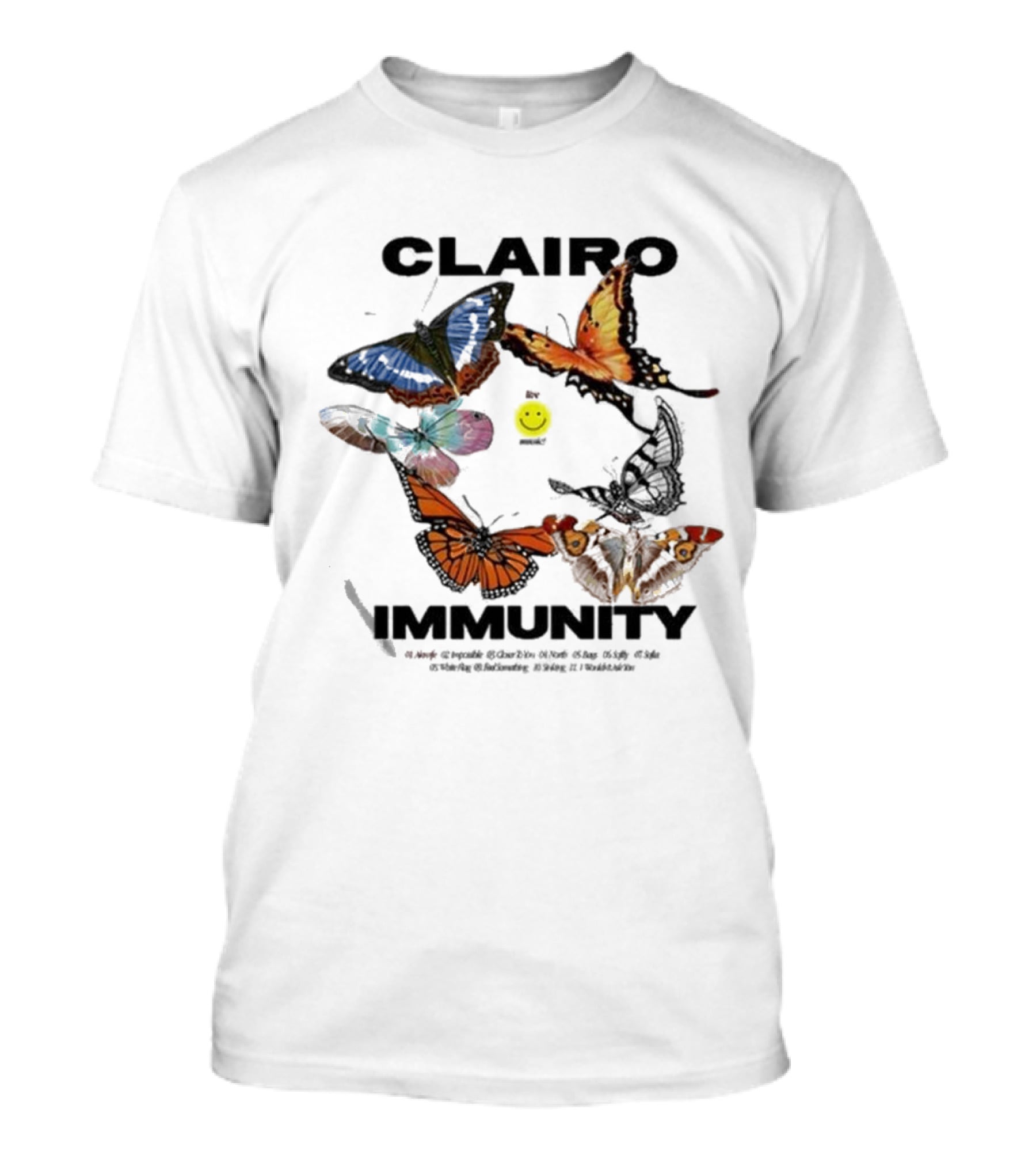 Clairo Immunity Butterfly Smiley T-Shirt