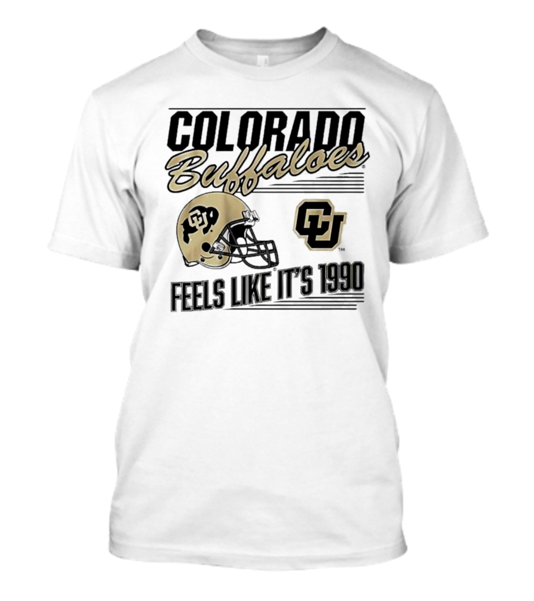 Colorado Buffaloes Helmet Feels Like It's 1990 CU T-Shirt