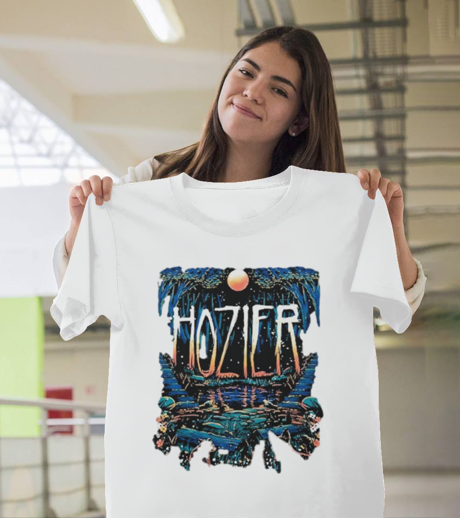 Hozier Show 2024 Saint Paul MN Scenic Lake Moonlit Grove T-Shirt