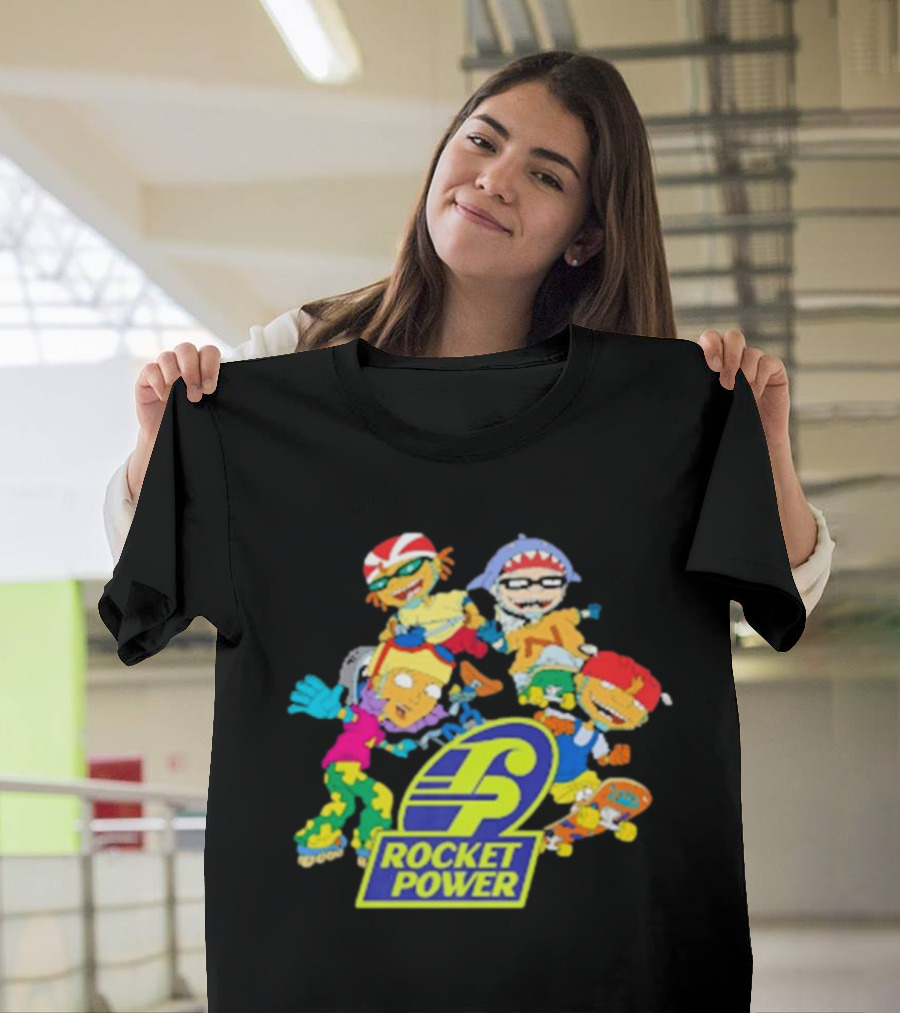Rocket Power Cartoon Characters Action Scene T-Shirt