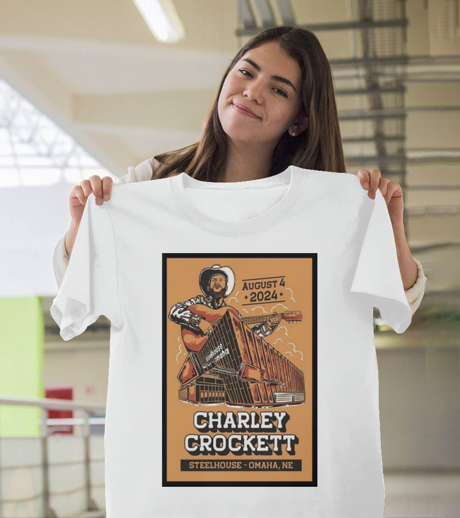 Charley Crockett Live at Steelhouse Omaha August 4 2024 Concert T-Shirt