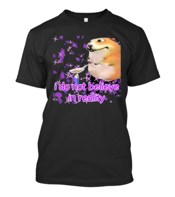I Do Not Believe In Reality Doge Spoon Purple Stars T-Shirt